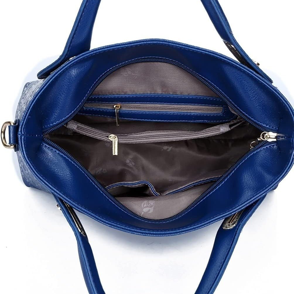 Women’s 4Pcs PU Leather Handbag Set – Tote, Satchel & Shoulder Bag.