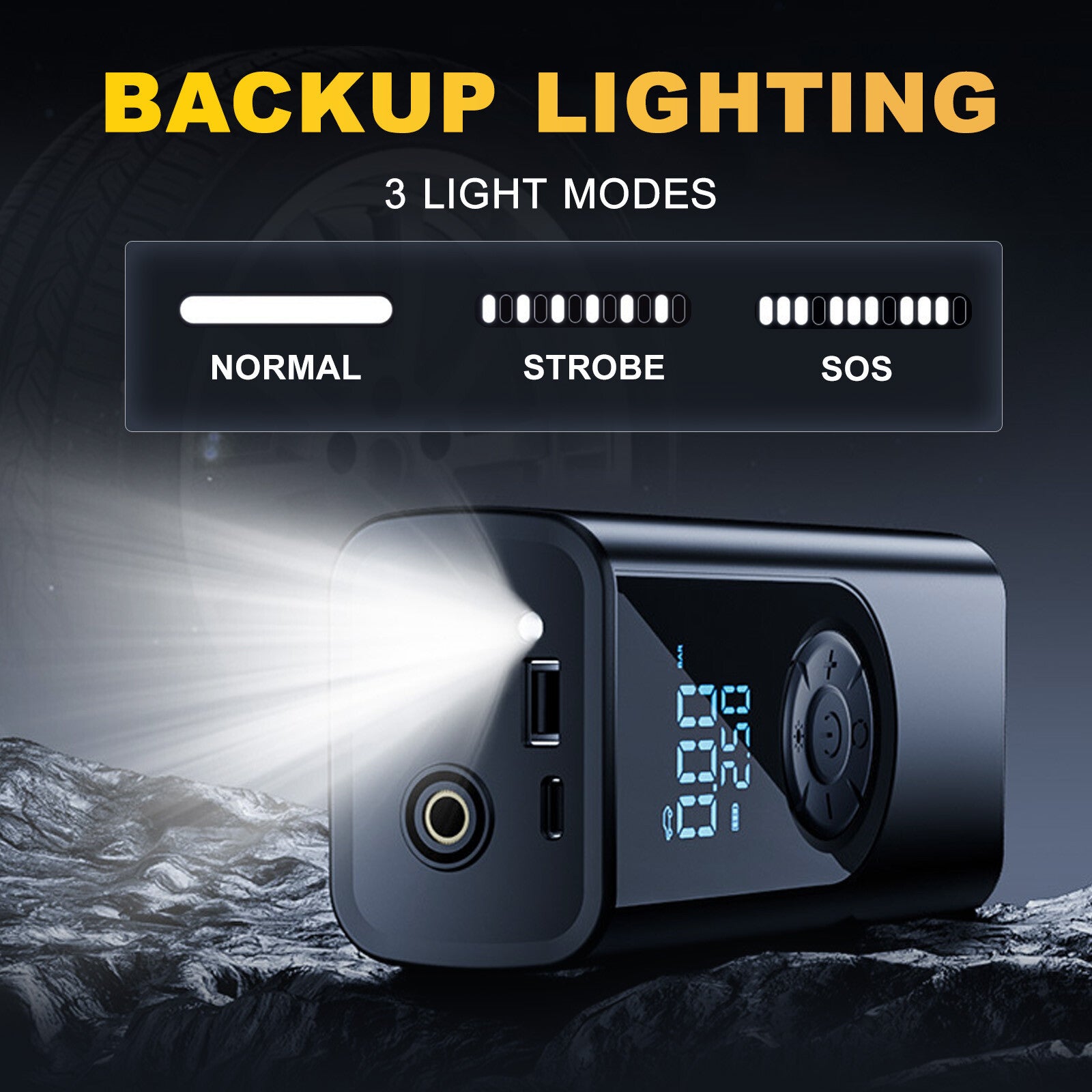 Wireless Portable Digital Tyre Inflator 150PSI  for Car & Bike.