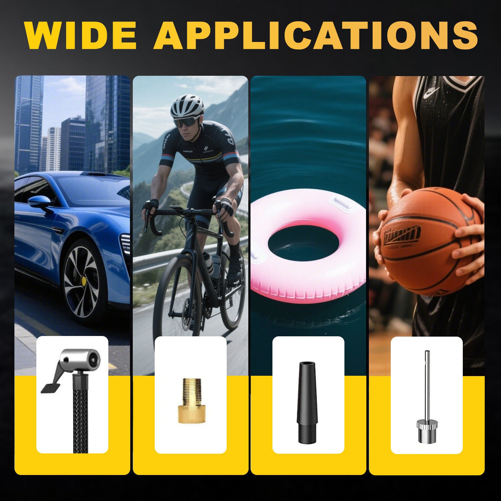 Wireless Portable Digital Tyre Inflator 150PSI  for Car & Bike.