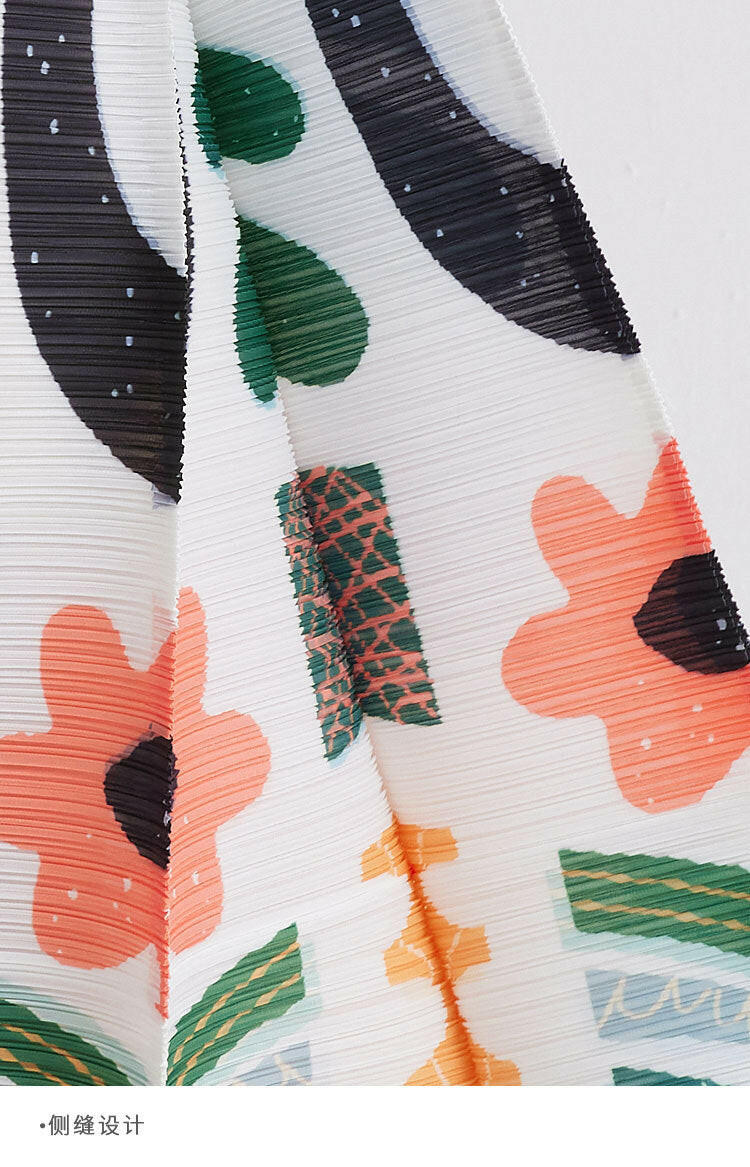 Women’s Printed Pleated Dress – Comfortable & Stylish Fashion Wear - Adistore