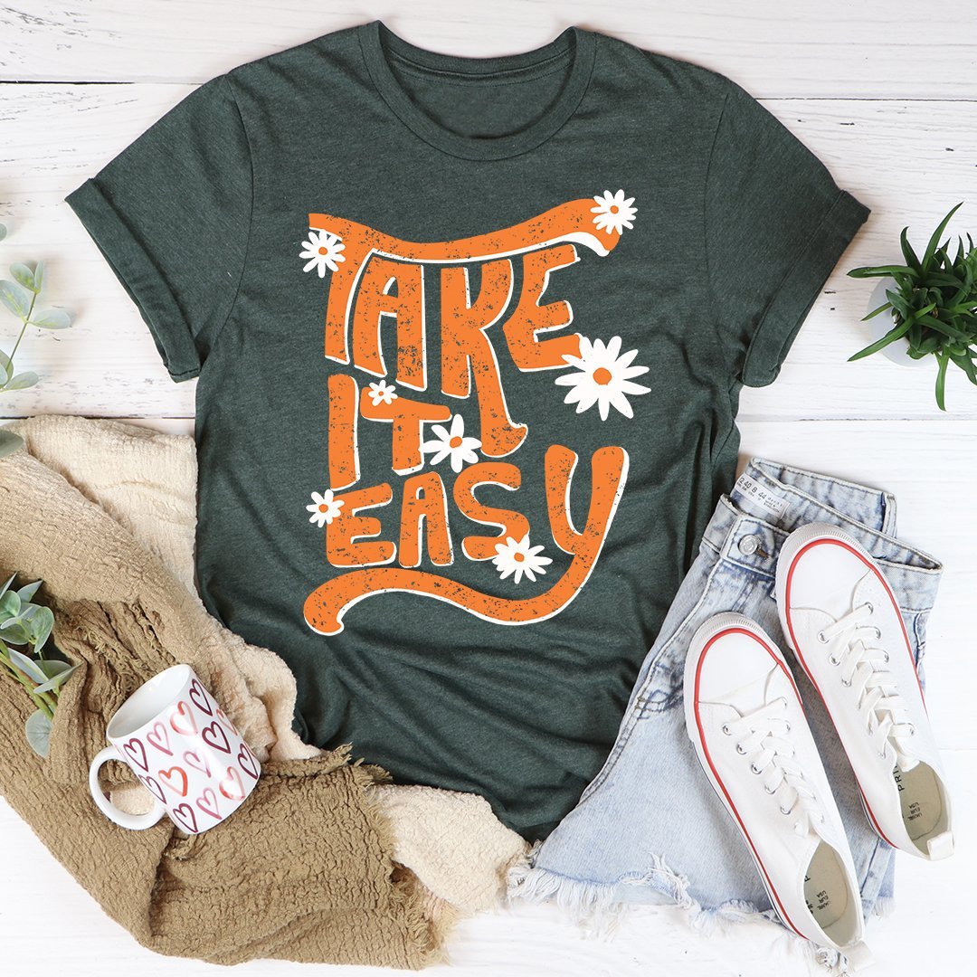 "Take It Easy" Graphic T-Shirt – Casual Unisex Tee for Everyday Wear - Adistore