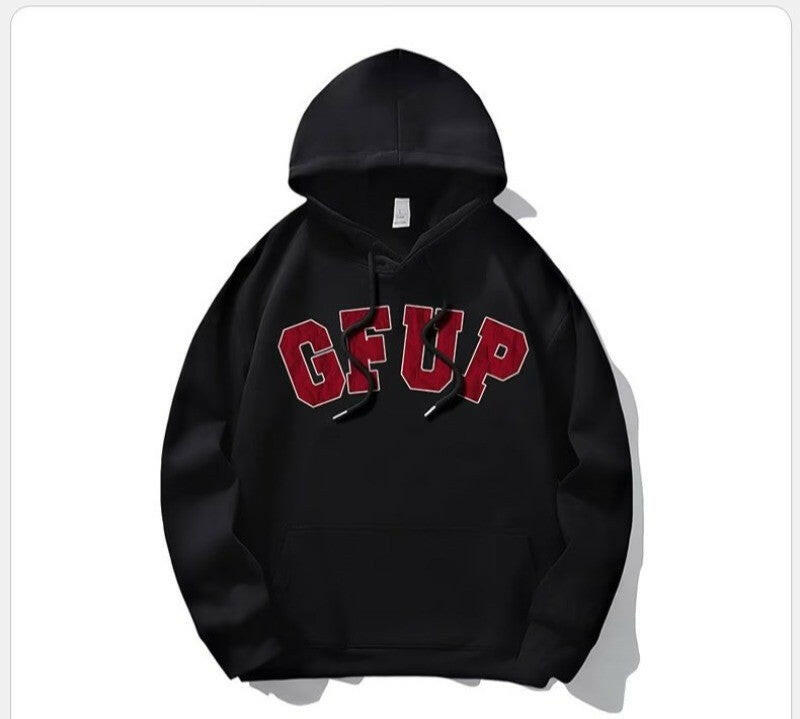 Men’s Heavy Hooded Sweater – American Retro Style Pullover Hoodie - Adistore