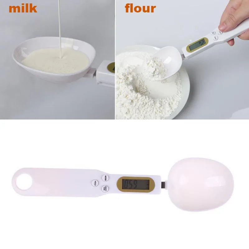 500g/0.1g Portable LCD Digital Kitchen Scale Measuring Spoon