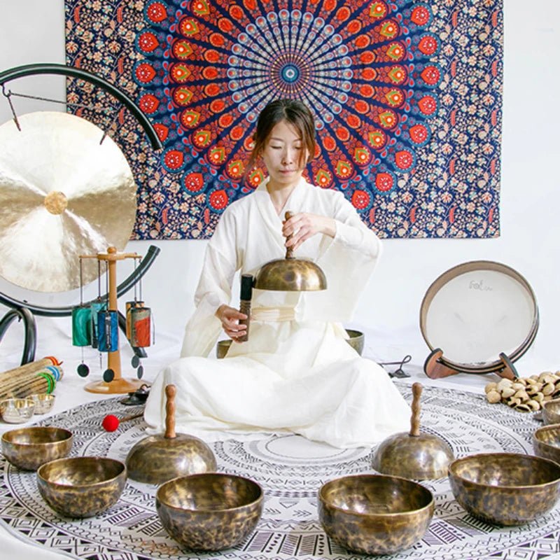 Handmade Tibetan Singing Bowl – Sound Healing & Meditation Prayer Bowl