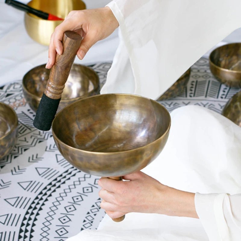 Handmade Tibetan Singing Bowl – Sound Healing & Meditation Prayer Bowl