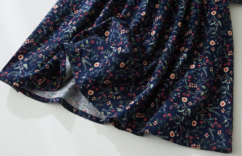 New Spring Autumn Cotton Print Vintage Dresses For Women.