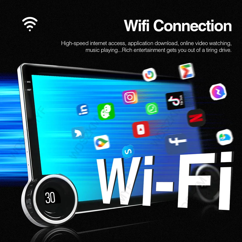 10.1" 2K 2Din Car Radio with CarPlay Android Auto | GPS Smart Player - Adistore