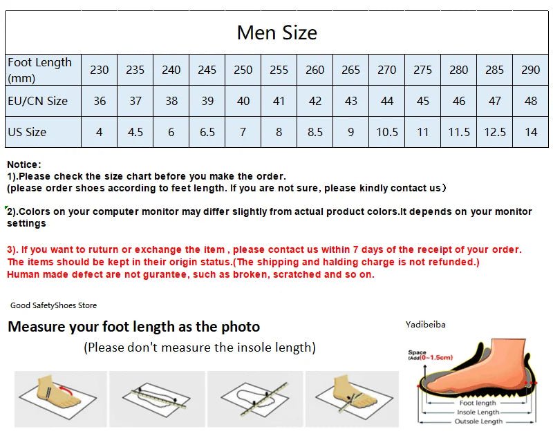 Manlegu Unisex Air Mesh Steel Toe Work Shoes Breathable Working Shoes Puncture-Proof.