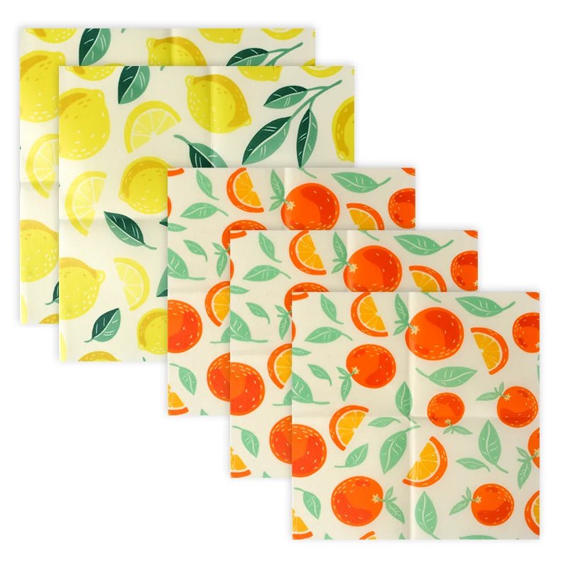 4/5 Pack Reusable Beeswax Bread Bag & Food Wraps – Eco-Friendly - Adistore