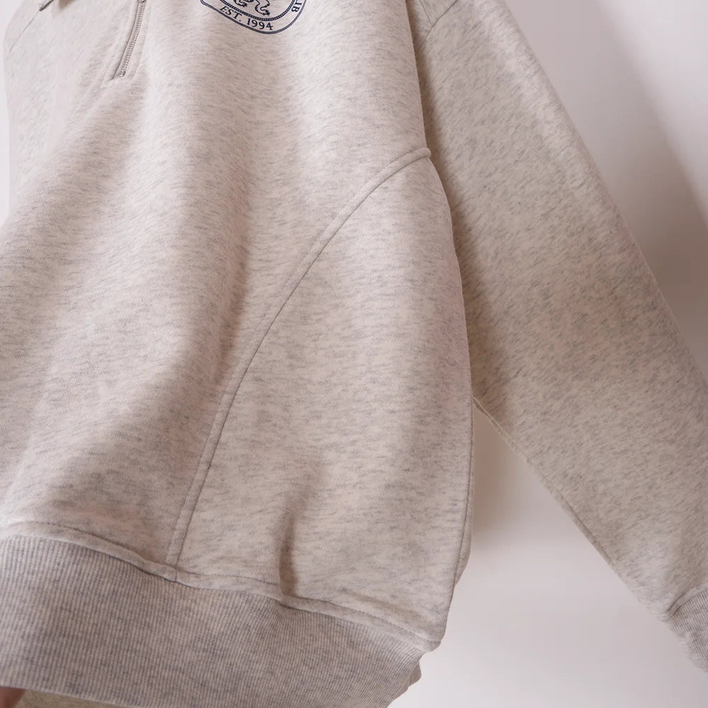 ZESSAM Club Graphic Sweatshirt – Women’s Long Sleeve with Collar - Adistore