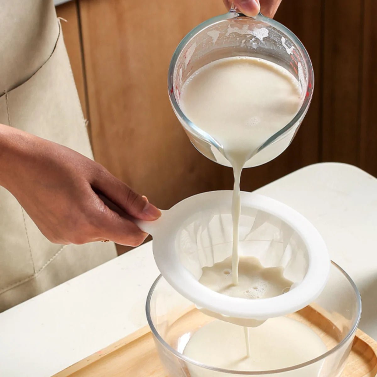 Nut Milk Filter Spoon – 100/200/400 Mesh Nylon Fine Strainer Tool - Adistore