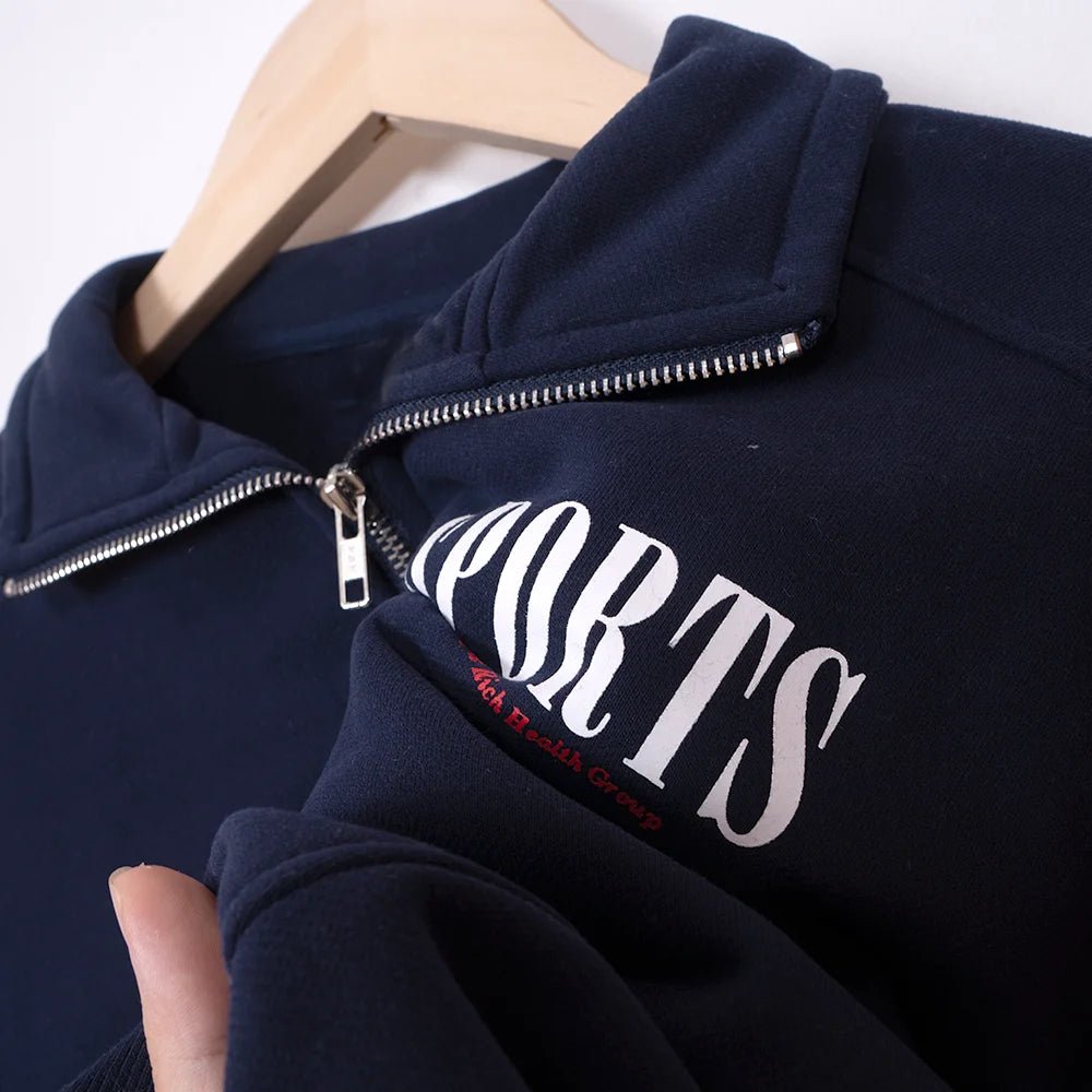 ZESSAM Club Graphic Sweatshirt – Women’s Long Sleeve with Collar