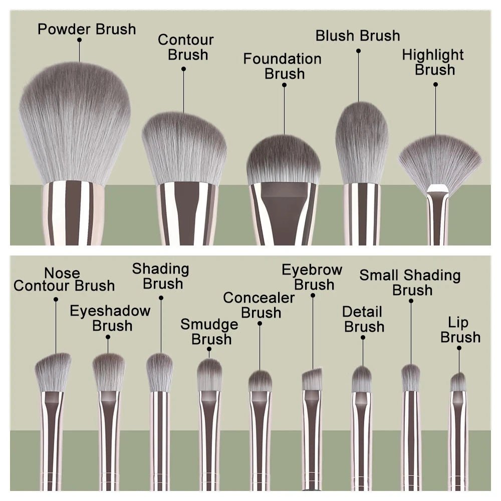 JTFIL Soft Fluffy Makeup Brushes – Professional Beauty Tool Set - Adistore