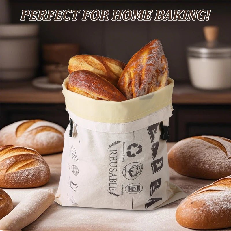 4/5 Pack Reusable Beeswax Bread Bag & Food Wraps – Eco-Friendly - Adistore