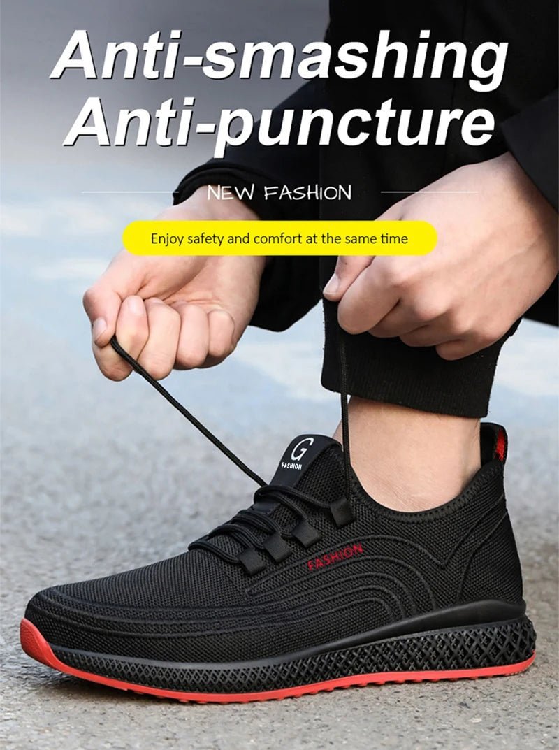 Breathable Safety Shoes for Men & Women – Steel Toe Work Sneakers - Adistore