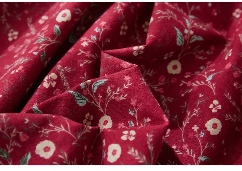 New Spring Autumn Cotton Print Vintage Dresses For Women.