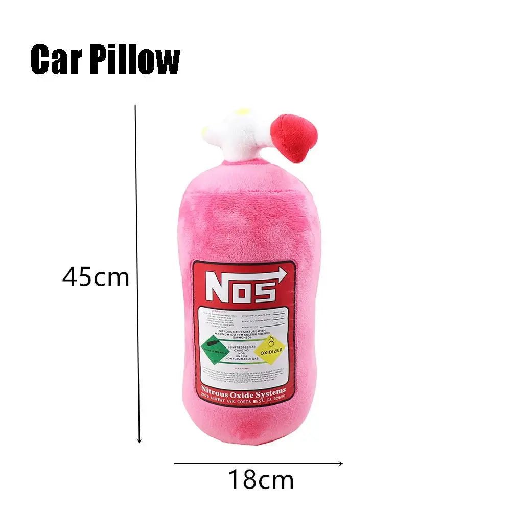 NOS Bottle Car Neck Pillow | Plush Headrest Cushion for Driver & Passenger - Adistore