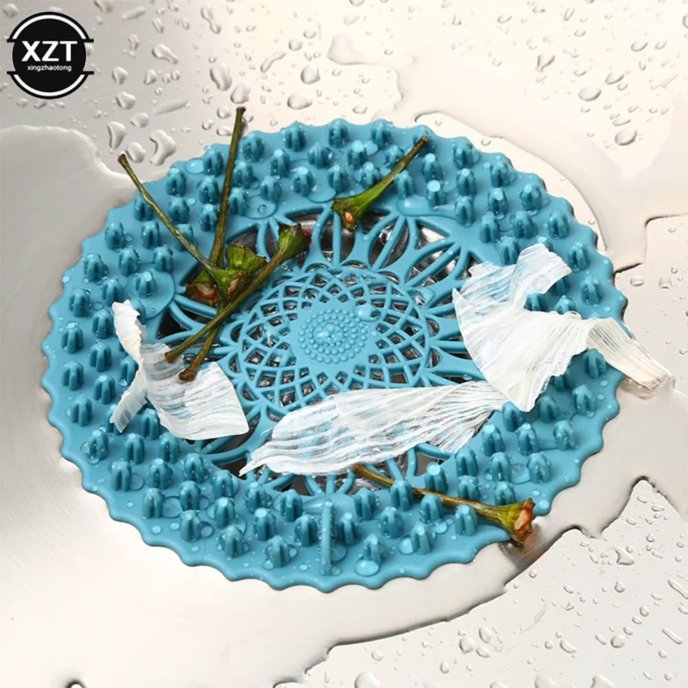 Silicone Sink & Shower Drain Cover – Hair Catcher & Stopper Filter - Adistore