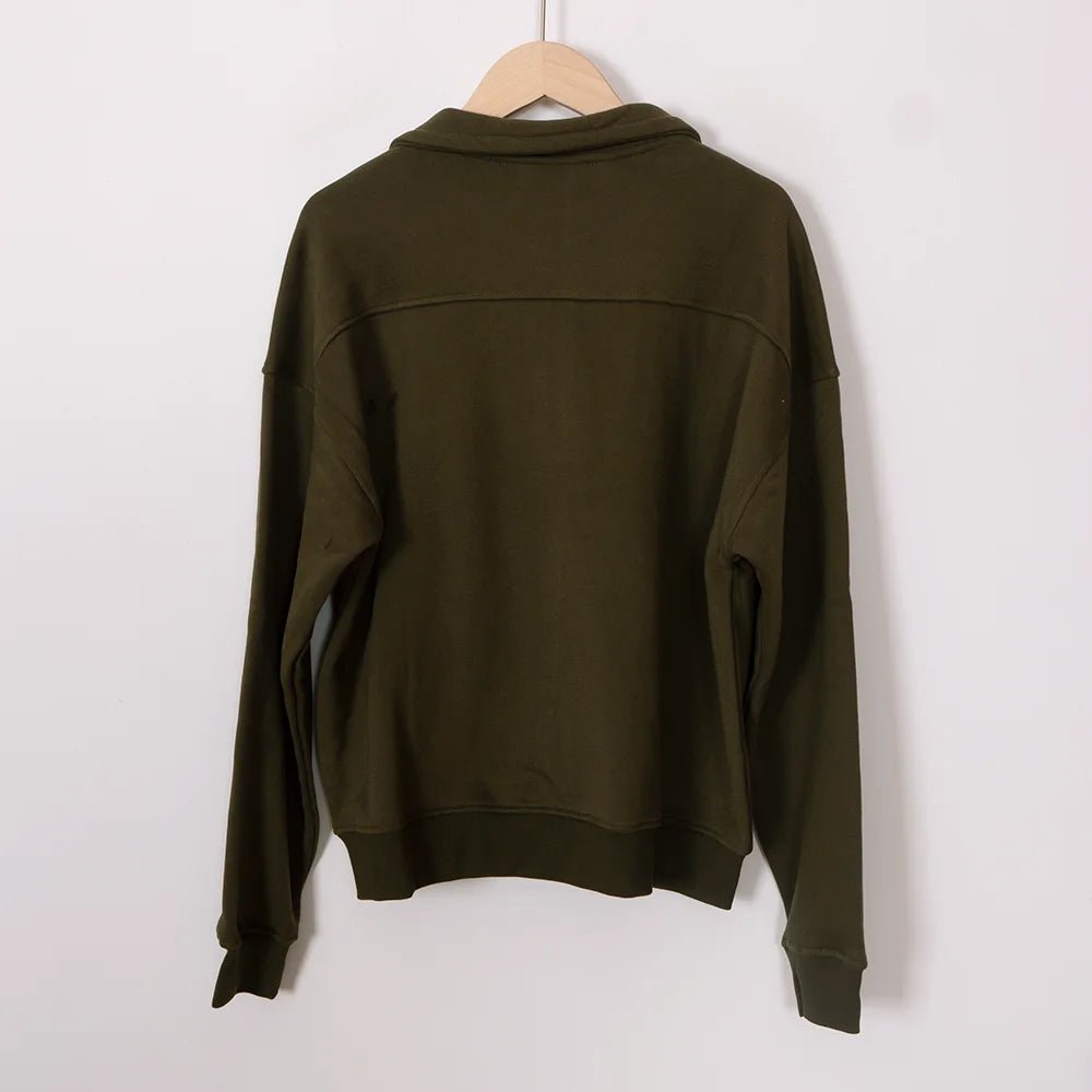 ZESSAM Club Graphic Sweatshirt – Women’s Long Sleeve with Collar