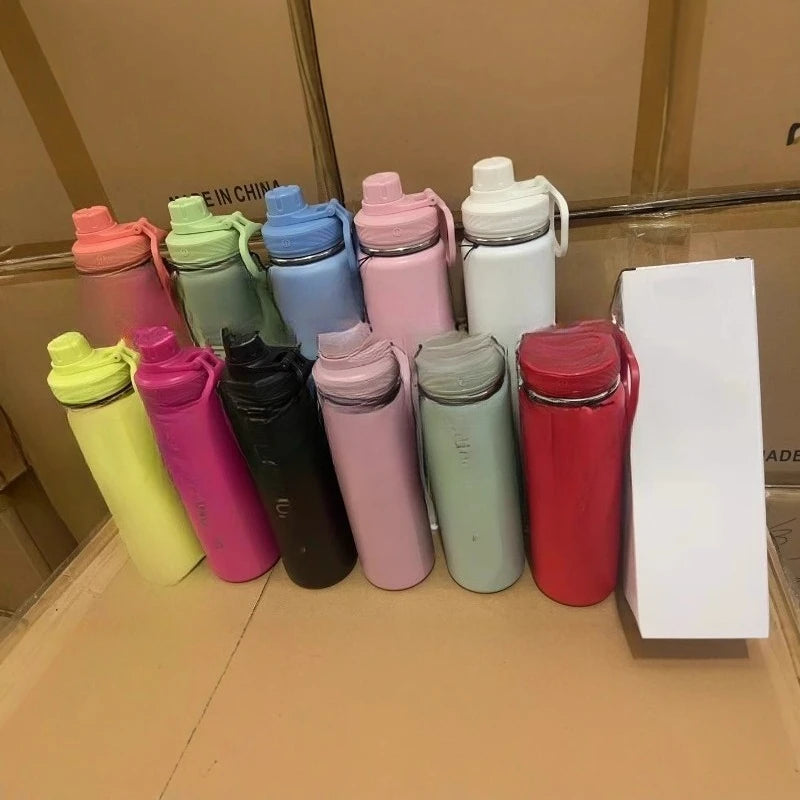 304 stainless steel insulated cup 24oz vacuum large capacity outdoor dew sports fitness yoga water cup