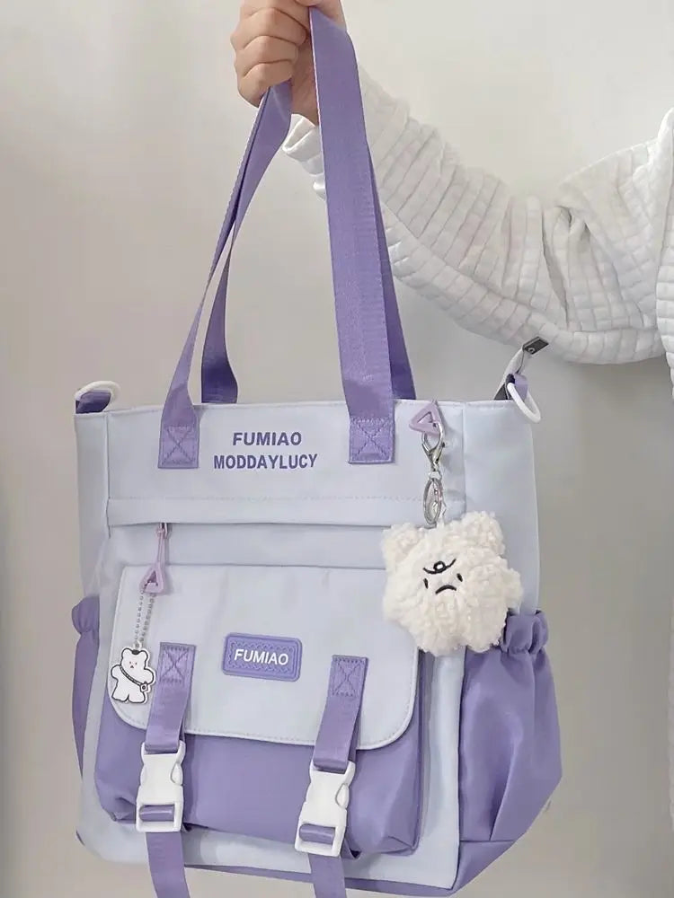 Large Capacity Crossbody Bag for Girls – College Shoulder Tote - Adistore