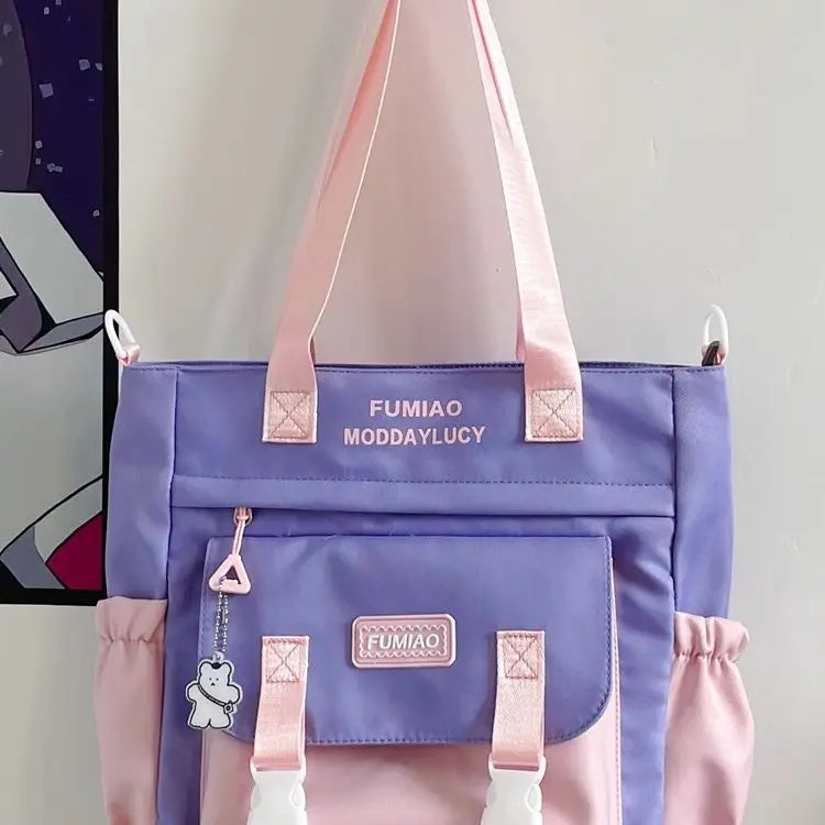 Large Capacity Crossbody Bag for Girls – College Shoulder Tote - Adistore