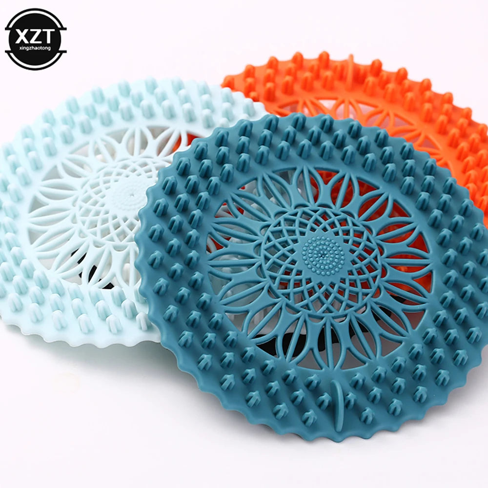 Silicone Sink & Shower Drain Cover – Hair Catcher & Stopper Filter - Adistore