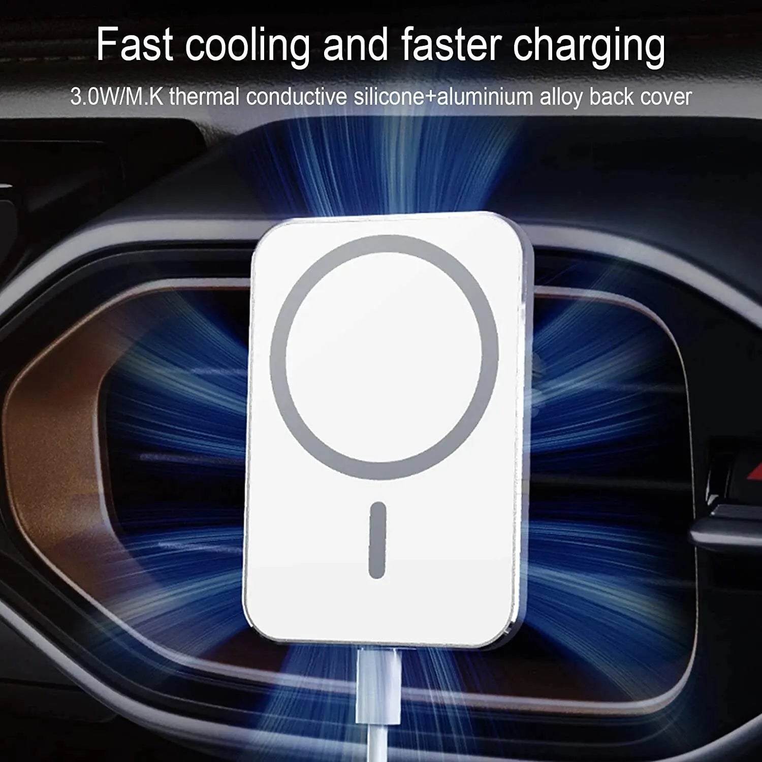 30W Magnetic Car Wireless Charger & Phone Holder for iPhone 15/14/13 - Adistore