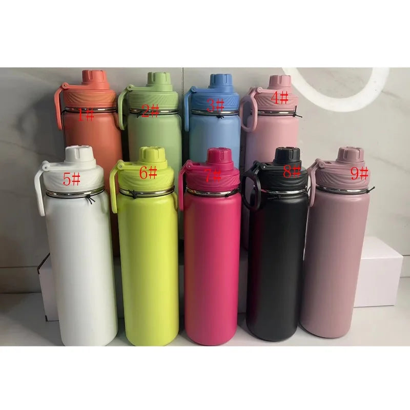 304 stainless steel insulated cup 24oz vacuum large capacity outdoor dew sports fitness yoga water cup