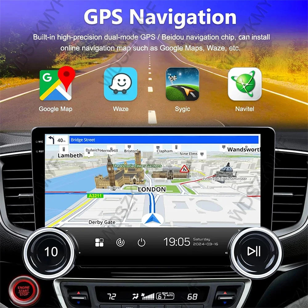 10.1" 2K 2Din Car Radio with CarPlay Android Auto | GPS Smart Player - Adistore