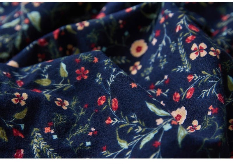 New Spring Autumn Cotton Print Vintage Dresses For Women.