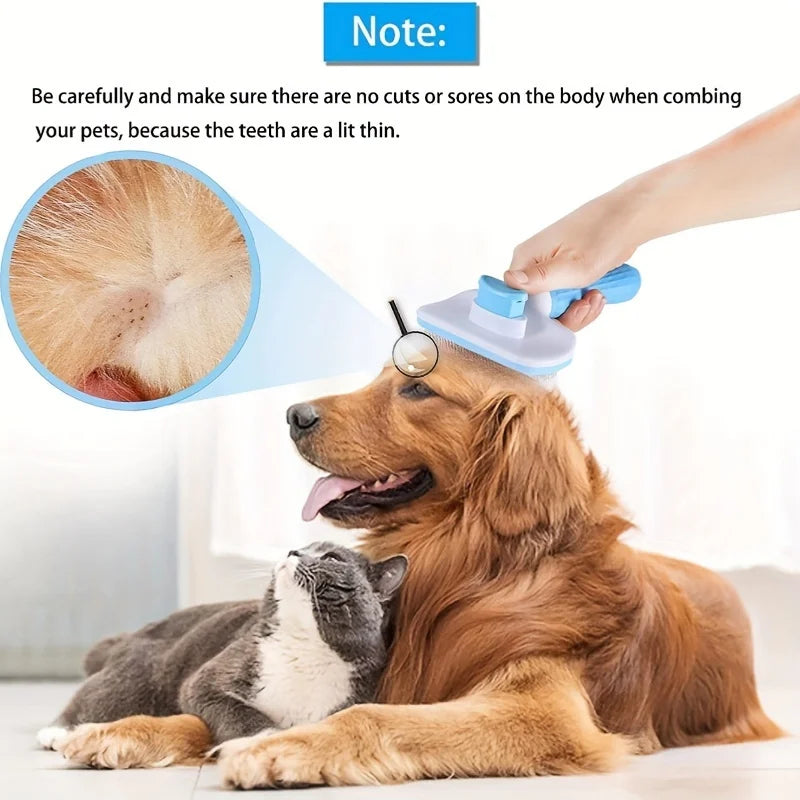 Pet Hair Remover Brush – Deshedding Comb for Dogs & Cats Long Hair - Adistore
