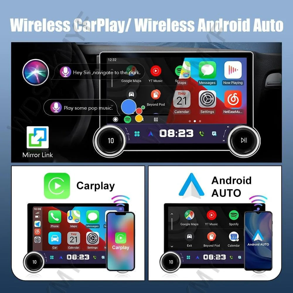 10.1" 2K 2Din Car Radio with CarPlay Android Auto | GPS Smart Player - Adistore
