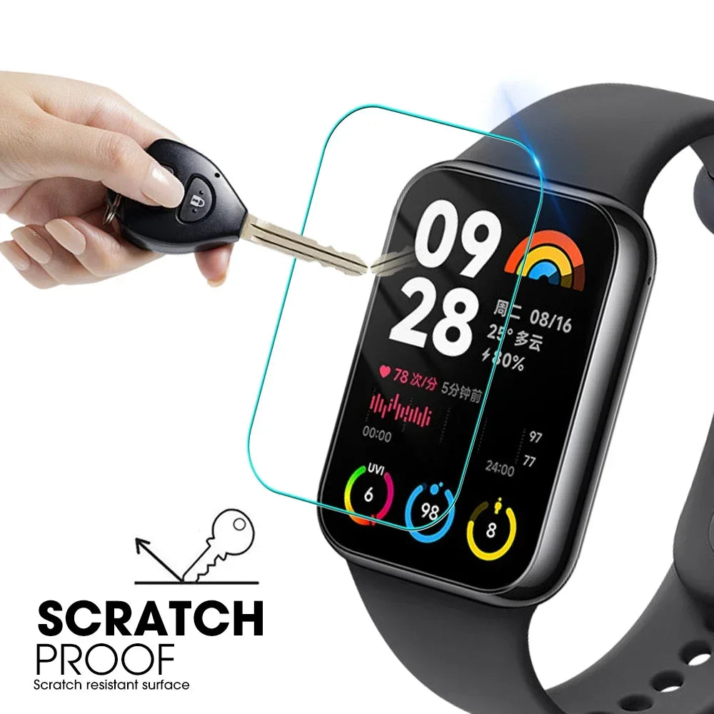 Mi Band 8 Pro Screen Protector – HD Anti-Scratch Tempered Glass Film - Adistore