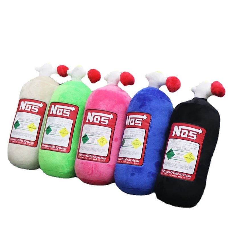 NOS Bottle Car Neck Pillow | Plush Headrest Cushion for Driver & Passenger - Adistore