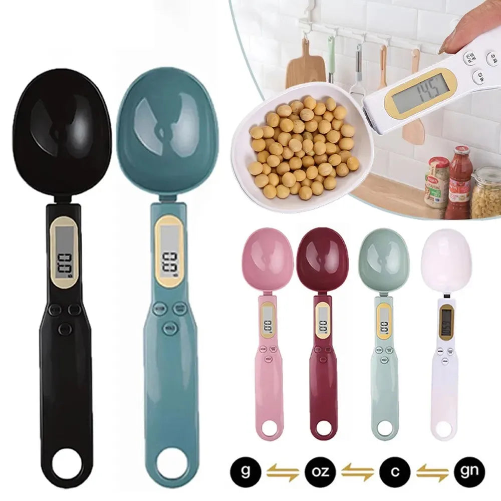 500g/0.1g Portable LCD Digital Kitchen Scale Measuring Spoon