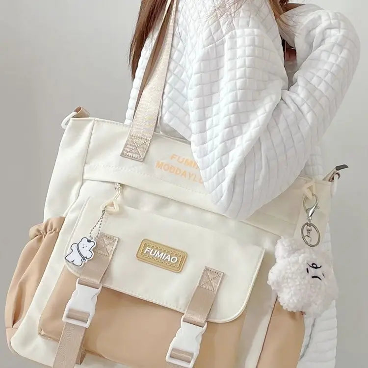 Large Capacity Crossbody Bag for Girls – College Shoulder Tote - Adistore