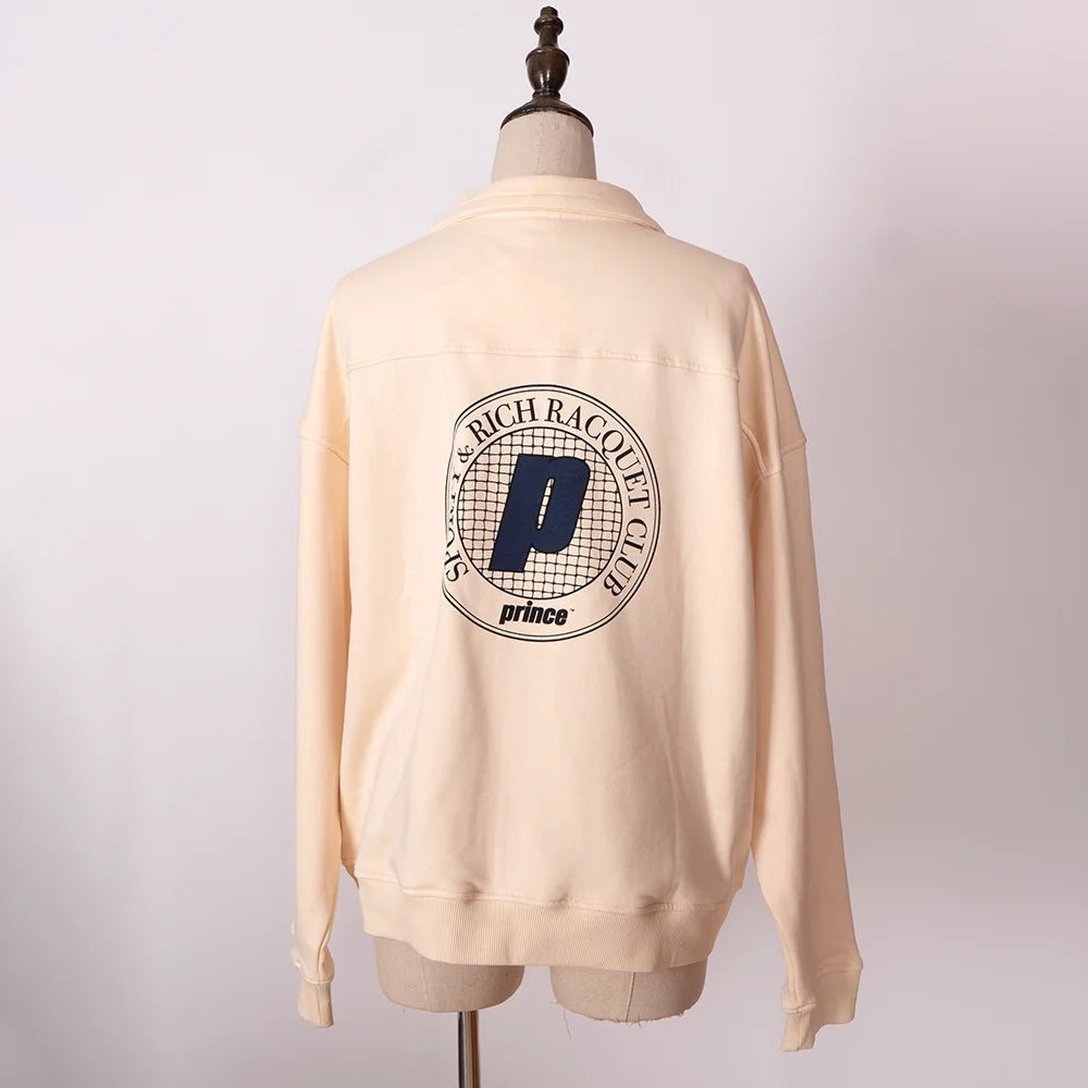 ZESSAM Club Graphic Sweatshirt – Women’s Long Sleeve with Collar - Adistore