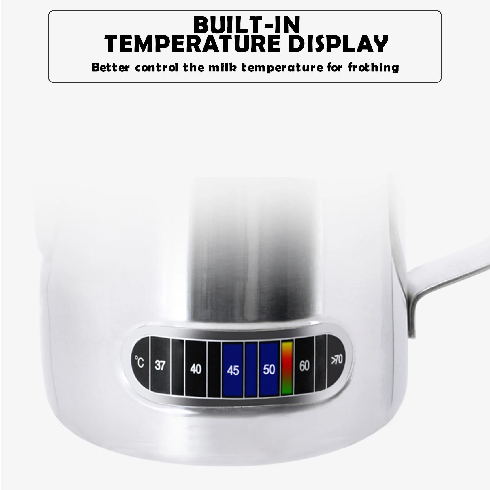 12oz/20oz Stainless Steel Milk Frothing Pitcher Jug – 350/600ML - Adistore