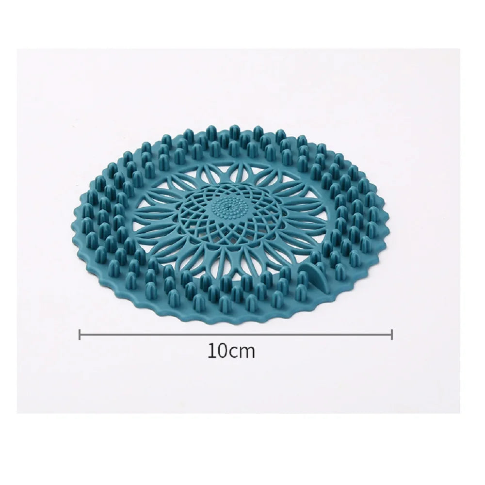 Silicone Sink & Shower Drain Cover – Hair Catcher & Stopper Filter - Adistore