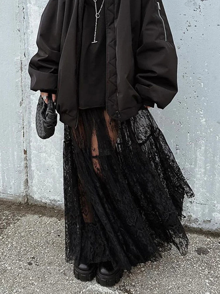 Mueyeruho 2024 Women’s High Waist Flare Long Skirt – Spring Summer - Adistore