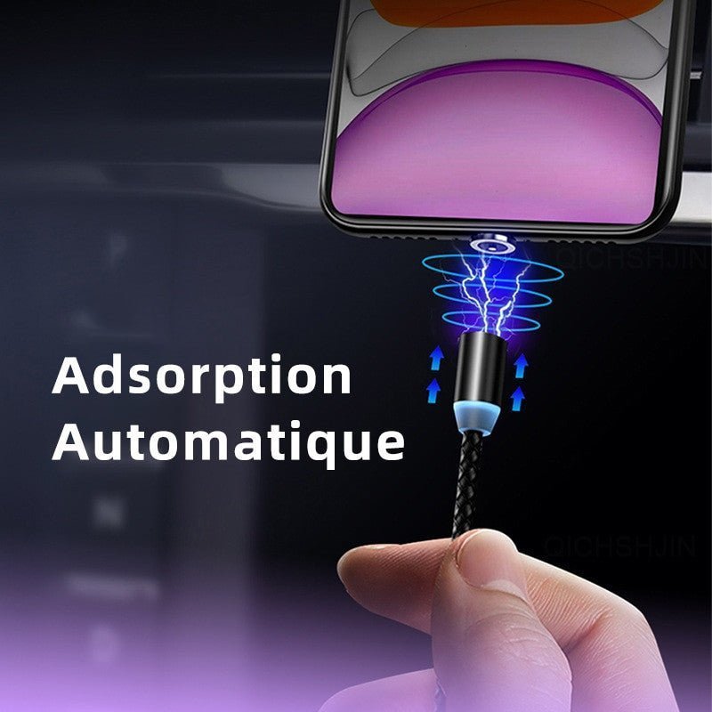 Elough 360° Rotate Magnetic Fast Charging Cable for iPhone & Xiaomi