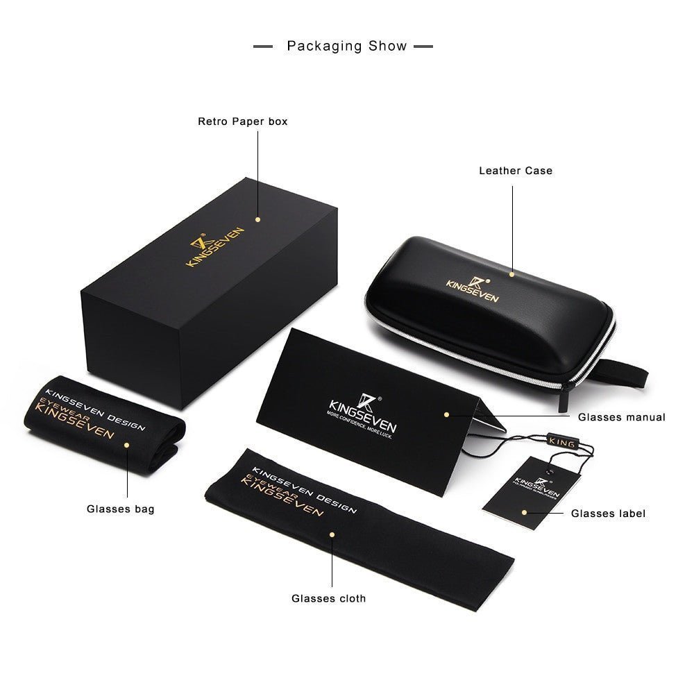 KINGSEVEN Wooden Polarised Sunglasses – Natural Men’s UV400 Shades - Adistore