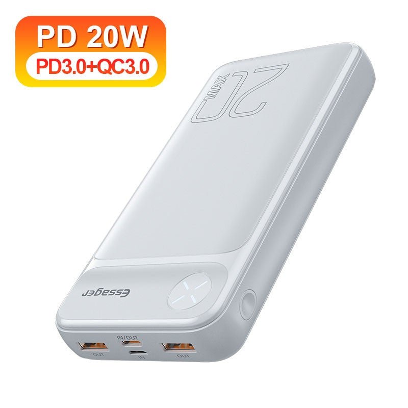 Essager 20000mAh Portable Powerbank | Fast Charging Power Bank for iPhone, Samsung & USB Devices - Adistore