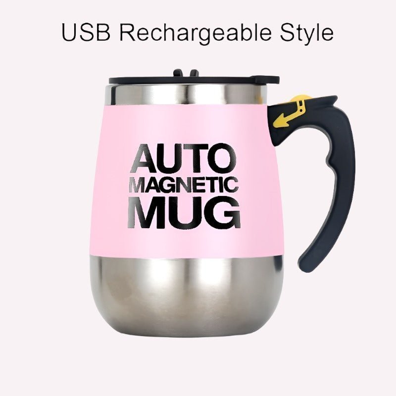 Automatic Stainless Steel Self-Stirring Magnetic Mug – 304 Mixing Cup - Adistore