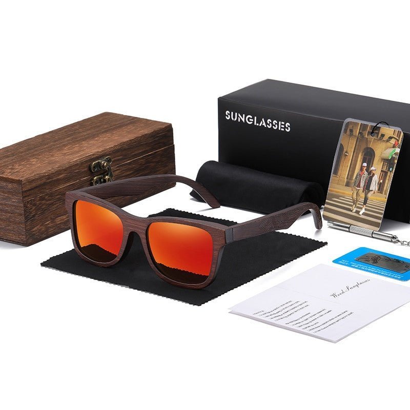 GM Handmade Bamboo Polarised Sunglasses – Natural Wood Shades - Adistore