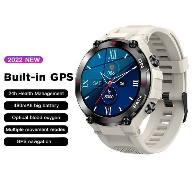 LIGE Men’s GPS Smart Watch – IP68 Waterproof Fitness Tracker with 480mAh Battery - Adistore