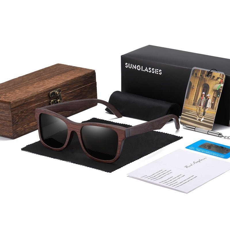 GM Handmade Bamboo Polarised Sunglasses – Natural Wood Shades - Adistore
