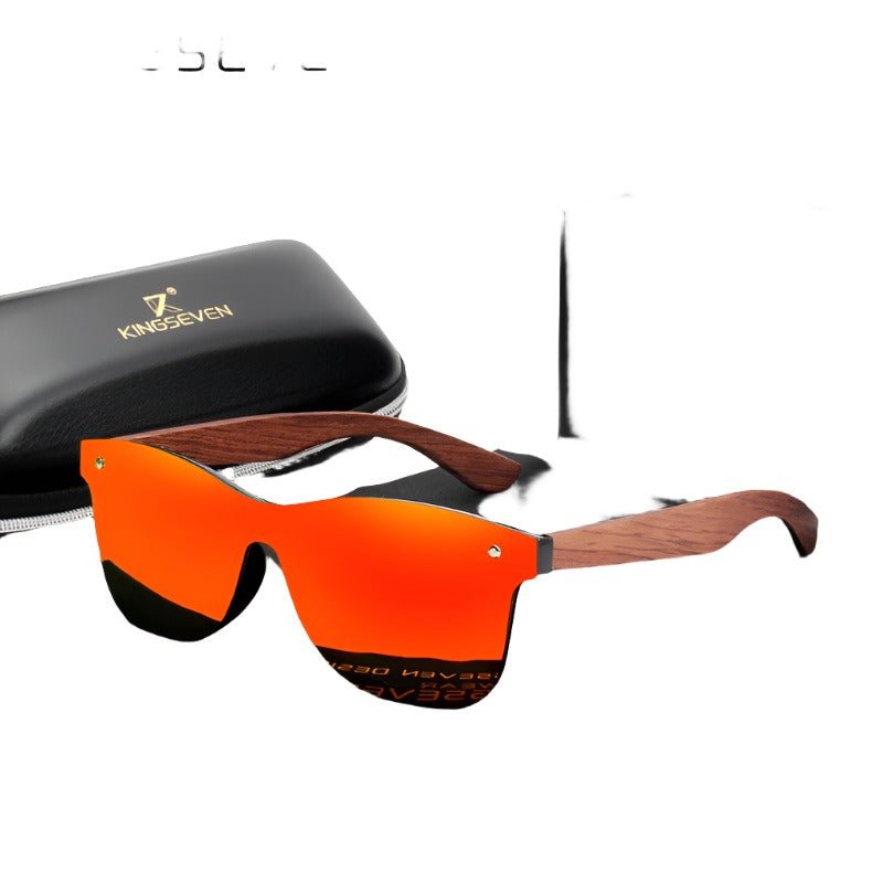 KINGSEVEN Wooden Polarised Sunglasses – Natural Men’s UV400 Shades - Adistore