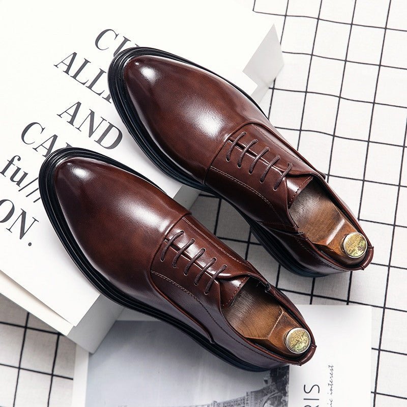 Oxford Pointed Business Leather Shoes for Men | Formal Dress Shoes - Adistore
